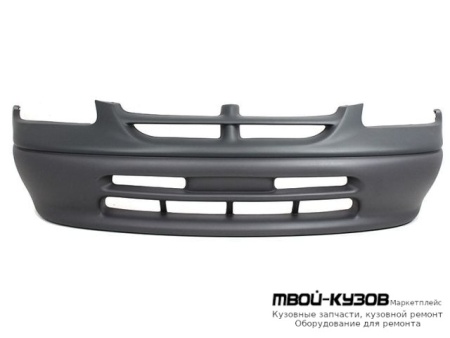 БАМПЕР ПЕРЕДНИЙ БЕЗ ОТВЕРСТИЙ ПОД ПРОТИВОТУМАННЫЕ ФАРЫ ГРУНТ (ТАЙВАНЬ) для Plymouth VOYAGER / DODGE CARAVAN (1996-2000)