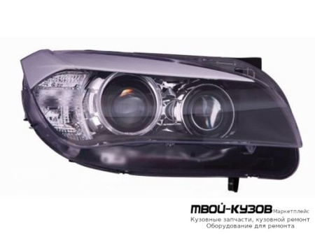 ФАРА ЛЕВАЯ + ПРАВАЯ (КОМПЛЕКТ) ТЮНИНГ ЛИНЗОВАННАЯ С ДИОД ВНУТРИ (DEPO) ЧЁРНЫЙ для BMW E84 X1 (2009-)