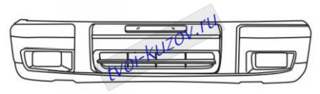 TROOPER (OP MONTEREY) БАМПЕР передний под РАСШИРИТ с ОТВ под ПРОТИВОТУМ загрунтов. (под покраску)