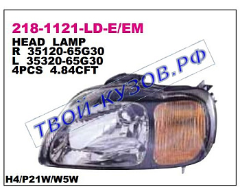 baleno фара правая (под механический и электро корректор) 218-1121R-LD-EM