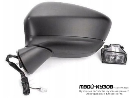 ЗЕРКАЛО ЛЕВАЯ СТОРОНА ЭЛЕКТР С ПОДОГРЕВОМ , АВТОСКЛАДЫВ , УКАЗАТЕЛЬ ПОВОРОТА (ASPHERICAL) ГРУНТ (ТАЙВАНЬ) для Mazda CX5 (2012-2017)