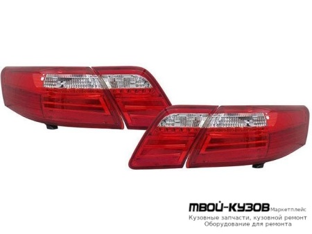 ФОНАРЬ ЗАДНИЙ ВНЕШНИЙ+ВНУТР ЛЕВАЯ + ПРАВАЯ (КОМПЛЕКТ) ТЮНИНГ С ДИОД (EAGLE EYES) КРАСНЫЙ - ХРОМ для Toyota CAMRY V40 (01.2006-)