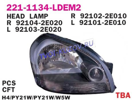 ФАРА ПРАВАЯ черная