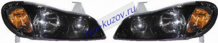 MAXIMA QX ФАРА лев., прав. (КОМПЛЕКТ) ТЮНИНГОВАН. ВНУТРИ черного цвета