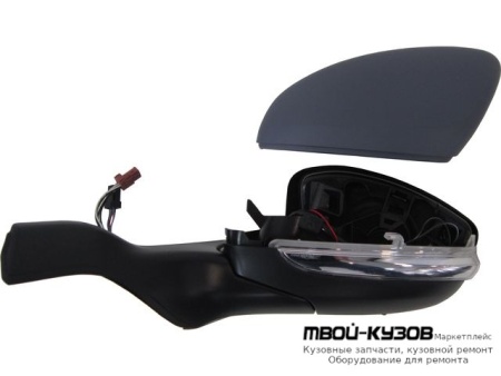 ЗЕРКАЛО ЛЕВАЯ СТОРОНА ЭЛЕКТР С ПОДОГРЕВОМ , УКАЗАТЕЛЬ ПОВОРОТА , АВТОСКЛАДЫВ , ГРУНТ (CONVEX) (ТАЙВАНЬ) для Peugeot 208 (2012-)