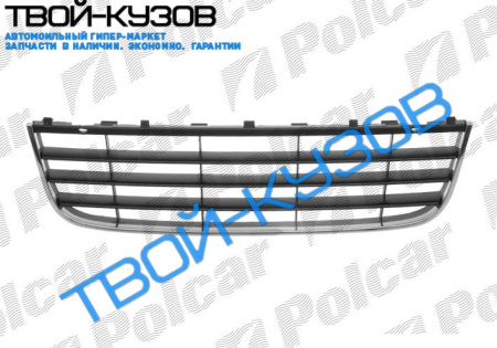 JETTA/GOLF KOMBI 05- РЕШЁТКА В БАМПЕРЕ ЦЕНТР. С ХРОМ. НАКЛАДКОЙ