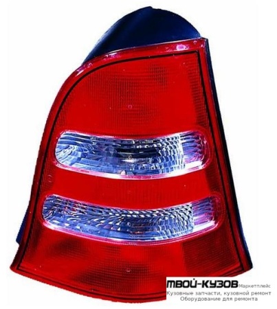 ФОНАРЬ ЗАДНИЙ ВНЕШНИЙ ЛЕВАЯ СТОРОНА (DEPO) КРАСНЫЙ-XРОМ для Mercedes W168 A-CLASS (09.1997-)