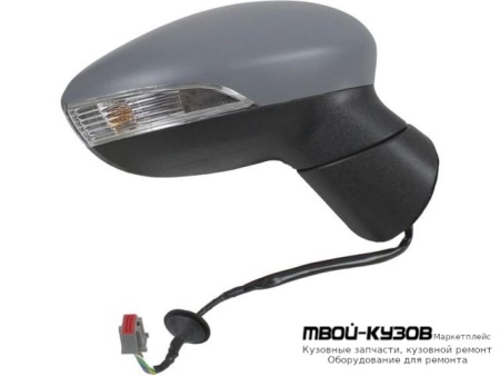 ЗЕРКАЛО ПРАВАЯ СТОРОНА ЭЛЕКТР С ПОДОГРЕВОМ С УКАЗАТЕЛЬ ПОВОРОТА (ASPHERICAL) (ТАЙВАНЬ) для Ford FIESTA (2008-)