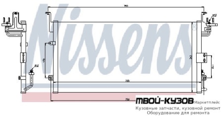 SONATA {KIA Magentis 01- (СМ. ФОТО!)} КОНДЕНСАТОР КОНДИЦИОНЕРА (см.каталог) для KIA MAGENTIS (2001-)