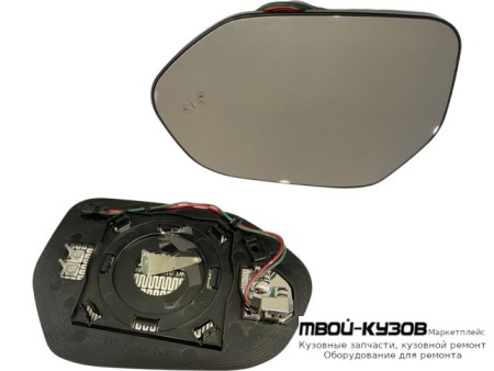 СТЕКЛО ЗЕРКАЛА ПРАВАЯ СТОРОНА С ПОДОГРЕВОМ , СИГНАЛ СЛЕПЫХ ЗОН (CONVEX) (ТАЙВАНЬ) для Toyota CAMRY V70 (2017-)