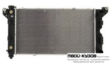 РАДИАТОР ОХЛАЖДЕНИЯ AT 2.4 3 3.3 3.8 (2 ряд) НИЖН ВЫХОД СПРАВАЯ СТОРОНАА для Plymouth VOYAGER / DODGE CARAVAN (1996-2000)