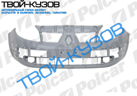 SCENIC 03 - БАМПЕР ПЕРЕДНИЙ ГРУНТ, ОТВЕРСТИЯ Д/ГАЛОГЕНОВ