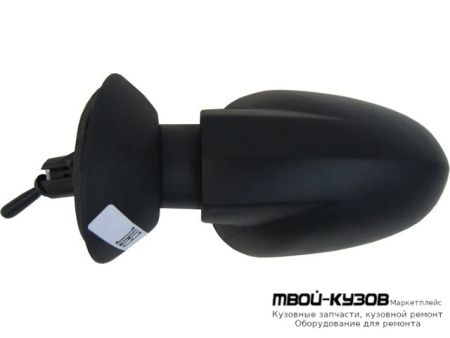 ЗЕРКАЛО ЛЕВАЯ СТОРОНА МЕХАН ЧЁРНЫЙ (convex) (КИТАЙ) для Renault LOGAN (2005-2014)