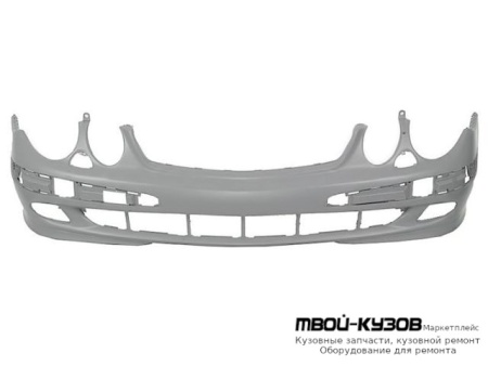 БАМПЕР ПЕРЕДНИЙ (AVANTGARD) С ОТВЕРСТИЯМИ ПОД ОМЫВАТЕЛЬ ФАР ГРУНТ (ТАЙВАНЬ) для Mercedes W211 (07.2002-)