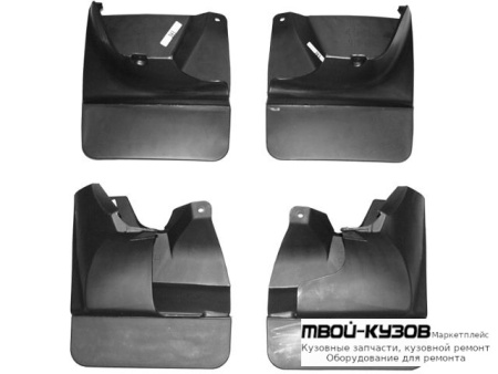 БРЫЗГОВИК ПЕРЕДНИЙ КРЫЛА ЛЕВАЯ + ПРАВАЯ (КОМПЛЕКТ) + ЗАДНИЙ (4 ШТ) (КИТАЙ) для Toyota LANDCRUISER PRADO 120 (09.2002-)