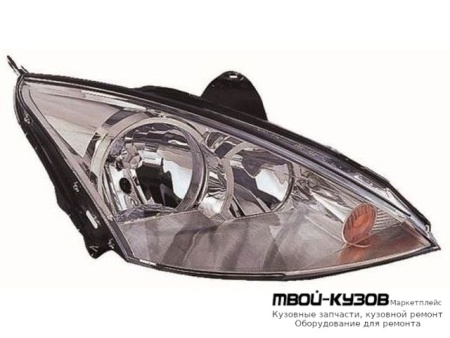 ФАРА ПРАВАЯ СТОРОНА +/- КОРРЕКТОР (DEPO) для Ford FOCUS (11.1998 - 10.2001) (11.2001-)
