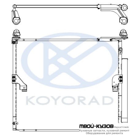 PRADO КОНДЕНСАТОР КОНДИЦИОНЕРА (KOYO) (бензин) для Toyota LANDCRUISER PRADO 150 (2009-2017)