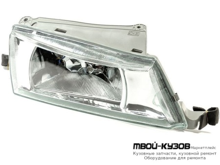 ФАРА ПРАВАЯ СТОРОНА ТЮНИНГ ПРОЗРАЧНЫЙ ХРУСТАЛ ВНУТРИ ХРОМ (КИТАЙ) для Daewoo NEXIA (1995-)