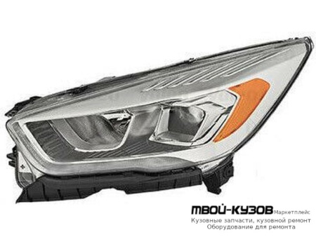 ФАРА ЛЕВАЯ СТОРОНА ЛИНЗОВАННАЯ С КОРРЕКТОР , ДИОД (DEPO) для Ford KUGA (2013-)