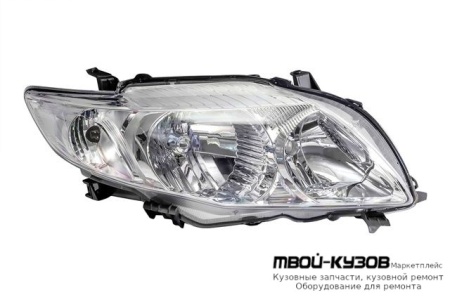 ФАРА ПРАВАЯ СТОРОНА (СЕДАН) ПОД КОРРЕКТОР (DEPO) для Toyota COROLLA E150 (2006-) СЕДАН