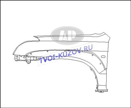 КРЫЛО ПЕРЕДНЕЕ ЛЕВОЕ с отв.под расширитель