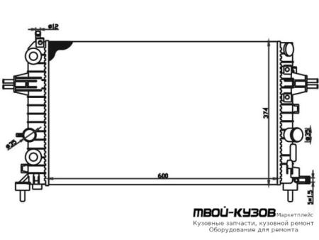 РАДИАТОР ОХЛАЖДЕНИЯ (см.каталог) для Opel ASTRA H (06.2004-), Opel ZAFIRA (07.2004-)