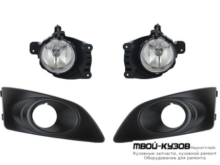 ФАРА ПРОТИВОТУМАННАЯ ЛЕВАЯ + ПРАВАЯ (КОМПЛЕКТ) С РЕШЕТК БАМПЕРА (КИТАЙ) для Chevrolet AVEO T300 (2011-)