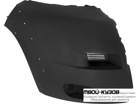 БОКОВИНА БАМПЕРА ПЕРЕДНИЙ ПРАВАЯ СТОРОНА С ОТВ ПОД МОЛДИНГ ЧЁРНЫЙ (ИТАЛИЯ) для Peugeot BOXER (2006-) / CITROEN JUMPER (2006-) / FIAT DUCATO кроме Рос.сборки (2006-)