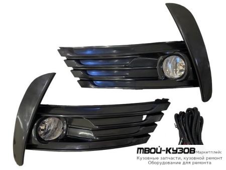 ФАРА ПРОТИВОТУМАННАЯ ЛЕВАЯ + ПРАВАЯ (КОМПЛЕКТ) С РЕШЕТК БАМПЕРА , ПРОВОДК И КНОПКОЙ для Toyota COROLLA E180 (2013-)
