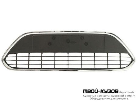 РЕШЕТКА БАМПЕРА ПЕРЕДНИЙ ЧЁРНЫЙ С ХРОМ МОЛДИНГ (АРГЕНТИНА) для Ford FOCUS (2008-2010)