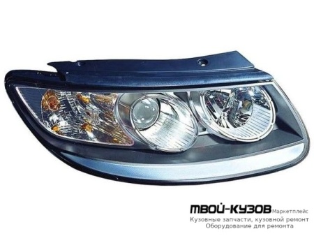 ФАРА ПРАВАЯ СТОРОНА С КОРРЕКТОР ВНУТРИ ЧЁРНЫЙ (КИТАЙ) для Hyundai SANTA FE (2006-2011)
