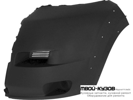 БОКОВИНА БАМПЕРА ПЕРЕДНИЙ ЛЕВАЯ СТОРОНА С ОТВ ПОД МОЛДИНГ ЧЁРНЫЙ (ИТАЛИЯ) для Peugeot BOXER (2006-) / CITROEN JUMPER (2006-) / FIAT DUCATO кроме Рос.сборки (2006-)