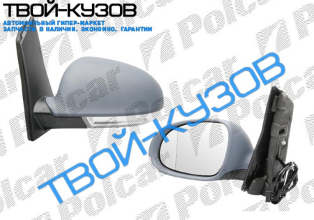 GOLF 5 PLUS 05- ЗЕРКАЛО ЛЕВОЕ ЭЛЕКТР. С ОБОГР.ПОД ПОКРАСКУ С ПОВ.