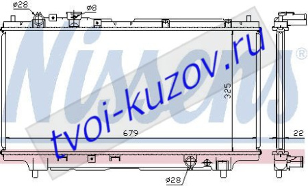 323 РАДИАТОР ОХЛАЖДЕН MT 1.6 (1 ряд)