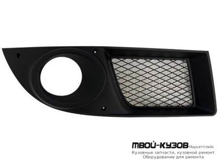 РЕШЕТКА БАМПЕРА ПЕРЕДНИЙ ПРАВАЯ СТОРОНА С ОТВЕРСТИЯМИ ПОД ПРОТИВОТУМАННЫЕ ФАРЫ (ИТАЛИЯ) для Fiat DOBLO (2006-)