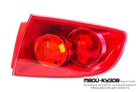 ФОНАРЬ ЗАДНИЙ ВНЕШНИЙ ПРАВАЯ СТОРОНА (СЕДАН) СТЕКЛО (DEPO) КРАСНЫЙ для Mazda 3 (2004-)