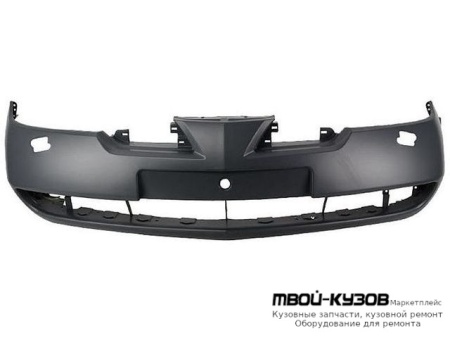 БАМПЕР ПЕРЕДНИЙ С ОТВ П/ОМЫВАТЕЛЬ ГРУНТ (ТАЙВАНЬ) для Nissan PRIMERA P12 (2002-)