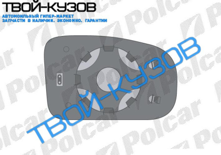POLO HB 1099-0901 ВСТАВКА ЗЕРКАЛА L ОБОГРЕВ,АСФЕРА,ХРОМ,БОЛЬШОЕ