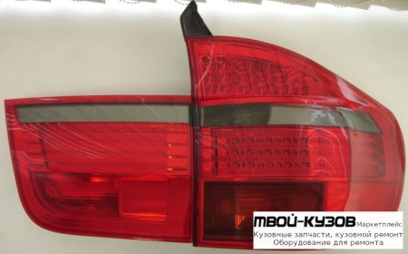 ФОНАРЬ ЗАДНИЙ ВНЕШНИЙ+ВНУТР ЛЕВАЯ + ПРАВАЯ (КОМПЛЕКТ) ТЮНИНГ С ДИОД ВНЕШНИЙ (DEPO) КРАСНЫЙ-ТОНИР для BMW E70 X5 (2007-)