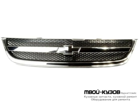 РЕШЕТКА РАДИАТОРА (СЕДАН) (УНИВЕРСАЛ) ХРОМ-ЧЁРНЫЙ (ТАЙВАНЬ) для Chevrolet LACETTI (2004-) / DAEWOO NUBIRA (2004-)