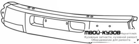 БАМПЕР ПЕРЕДНИЙ ЦЕНТРАЛ БЕЗ ОТВ П/ЛЕБЕДКУ ПОД МОЛДИНГ ЧЁРНЫЙ (ТАЙВАНЬ) для Toyota LANDCRUISER 80 (01.1990 - 01.1998)