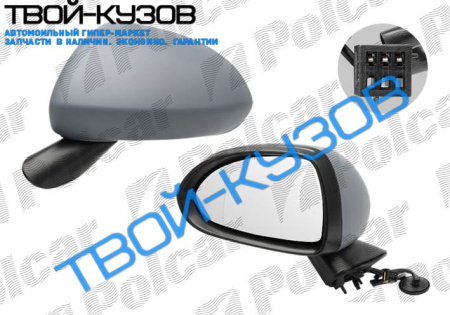 CORSA 2006- ЗЕРКАЛО R ЭЛЕКТР.ОБОГР.ЧЕРНОЕ