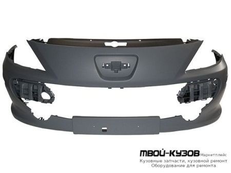 БАМПЕР ПЕРЕДНИЙ С ОТВЕРСТИЯМИ ПОД ПРОТИВОТУМАННЫЕ ФАРЫ , БЕЗ ОТВ П/ОМЫВАТЕЛЬ (ТАЙВАНЬ) для Peugeot 307 (2005-)