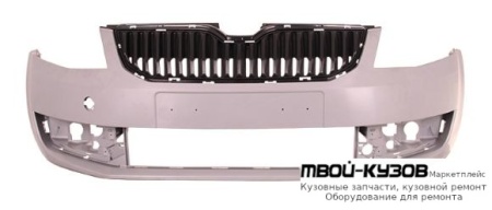 БАМПЕР ПЕРЕДНИЙ С РЕШЕТК РАДИАТ (ТАЙВАНЬ) для Skoda OCTAVIA (2013-2017)