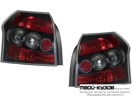 ФОНАРЬ ЗАДНИЙ ВНЕШНИЙ ЛЕВАЯ + ПРАВАЯ (КОМПЛЕКТ) ТЮНИНГ (ХЭТЧБЭК) ХРУСТАЛ (SONAR) ВНУТРИ ЧЁРНЫЙ для Toyota COROLLA DE120 / ZE120 (2002-) ХЭТЧБЭК