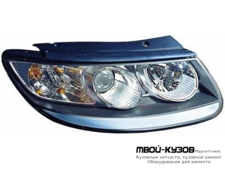ФАРА ЛЕВАЯ СТОРОНА ПОД КОРРЕКТОР ВНУТРИ ЧЁРНЫЙ (КИТАЙ) для Hyundai SANTA FE (2006-2011)