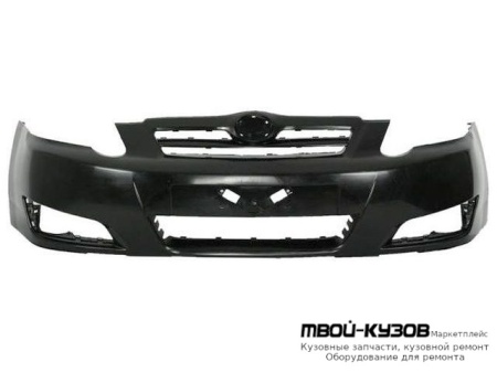 БАМПЕР ПЕРЕДНИЙ (ХЭТЧБЭК) ЧЁРНЫЙ для Toyota COROLLA DE120 / ZE120 (2002-) ХЭТЧБЭК