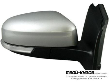 ЗЕРКАЛО ПРАВАЯ СТОРОНА ЭЛЕКТР С ПОДОГРЕВОМ , УКАЗАТЕЛЬ ПОВОРОТА С ТЕМПЕР ДАТЧИК (ASPHERICAL) ГРУНТ (ТАЙВАНЬ) для Ford FOCUS (2011-2014), Ford FOCUS (2014-)