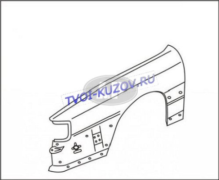 КРЫЛО ПЕРЕДНЕЕ левое  - для AUDI 100