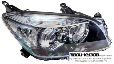 ФАРА ПРАВАЯ СТОРОНА 2.4 С КОРРЕКТОР ВНУТРИ (DEPO) ХРОМ-ЧЁРНЫЙ для Toyota RAV4 (2006-)